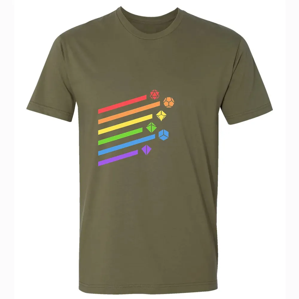 Rainbow Dice Set Premium Unisex T-shirt - 5