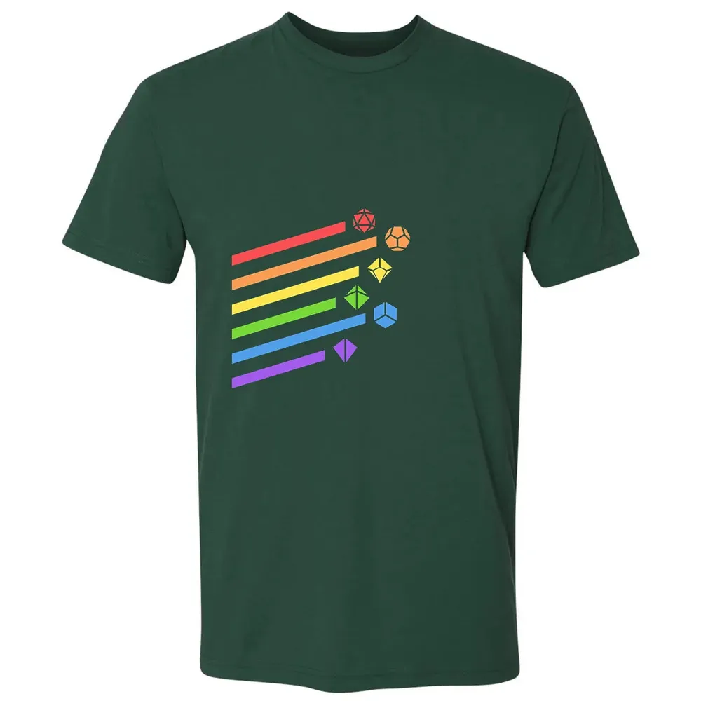 Rainbow Dice Set Premium Unisex T-shirt - 12