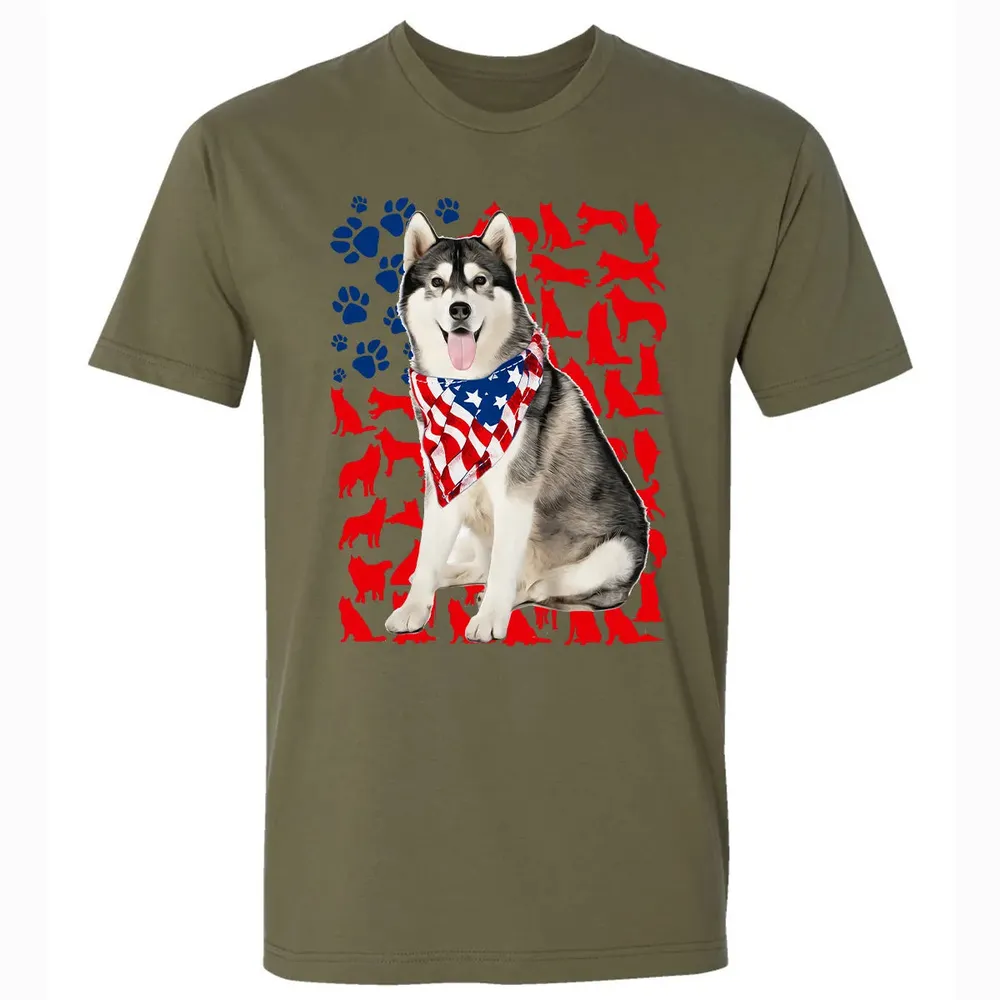 Husky 4th Of July Premium Unisex T-shirt - 5