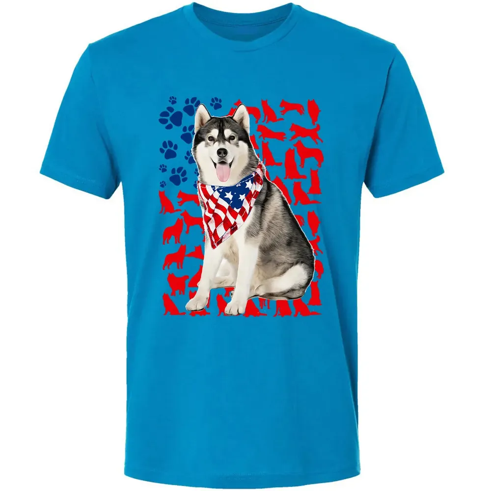 Husky 4th Of July Premium Unisex T-shirt - 4