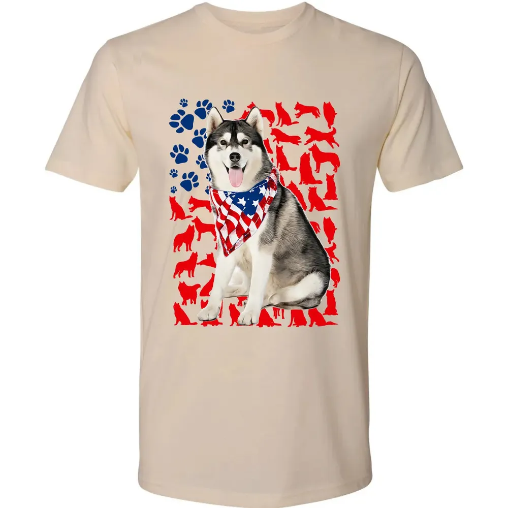 Husky 4th Of July Premium Unisex T-shirt - 2