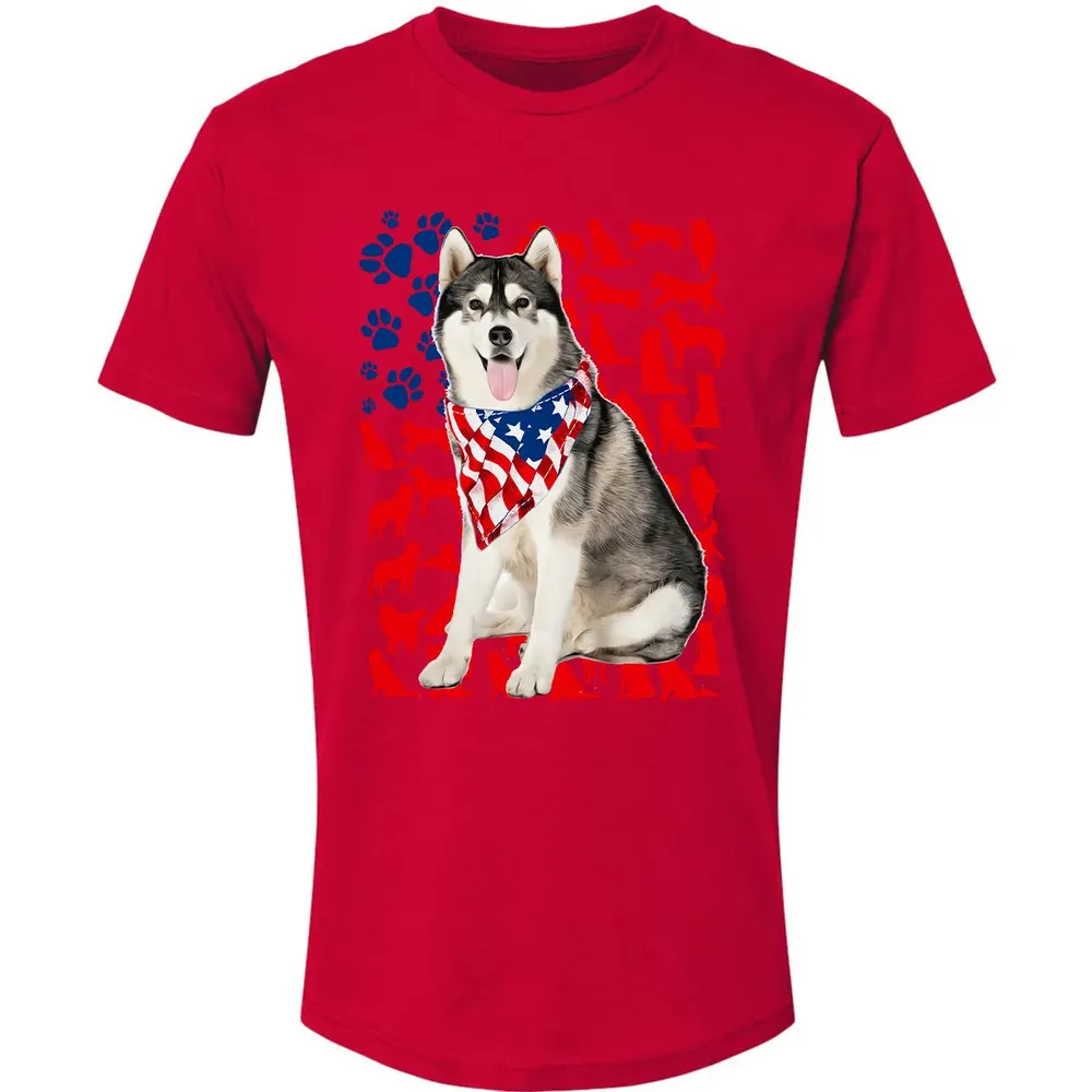 Husky 4th Of July Premium Unisex T-shirt - 6
