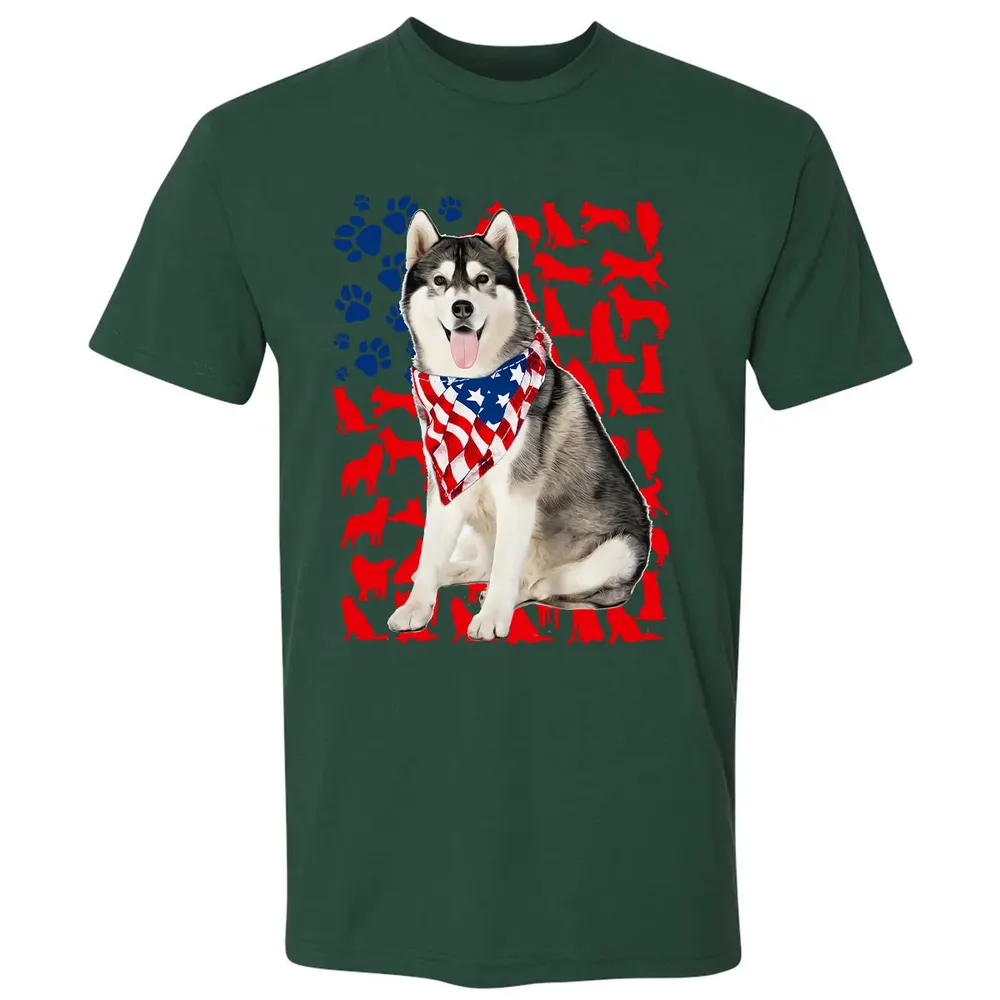 Husky 4th Of July Premium Unisex T-shirt - 12