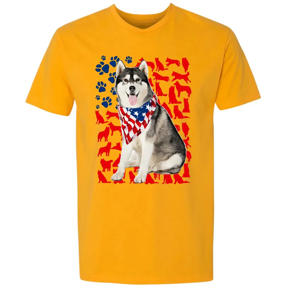 Husky 4th Of July Premium Unisex T-shirt - 11