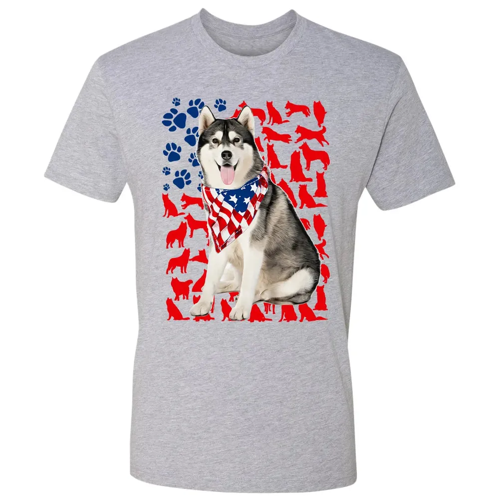 Husky 4th Of July Premium Unisex T-shirt - 9