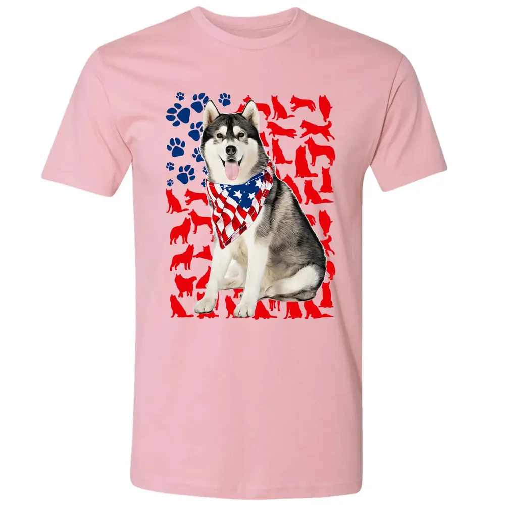 Husky 4th Of July Premium Unisex T-shirt - 3