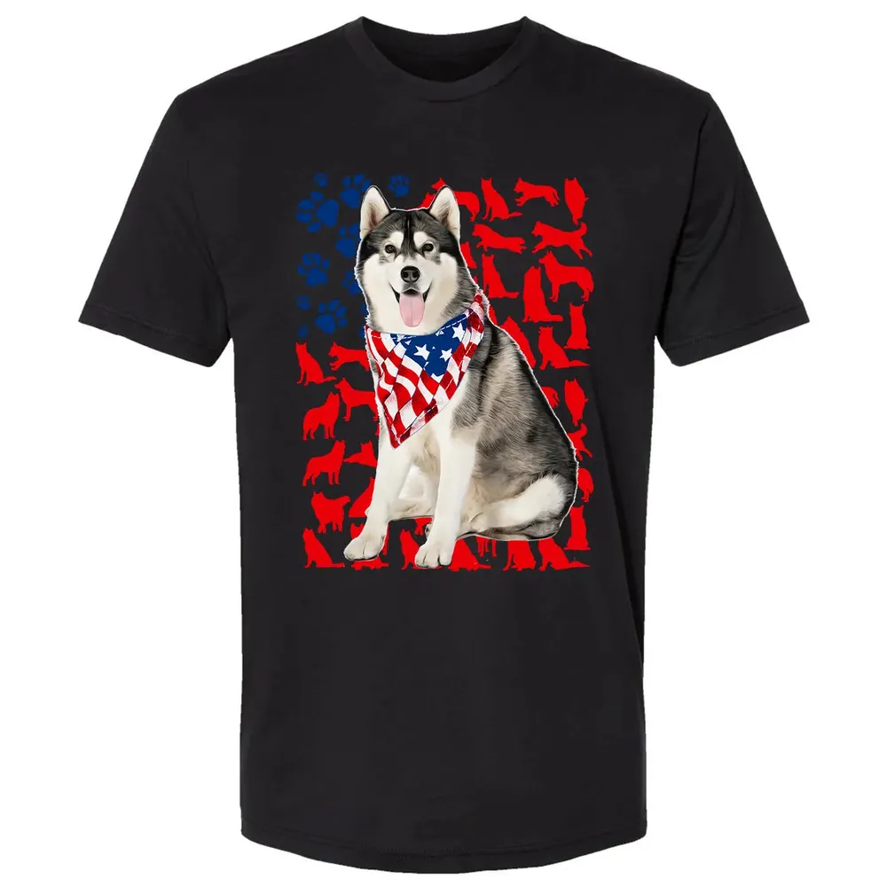 Husky 4th Of July Premium Unisex T-shirt - 15