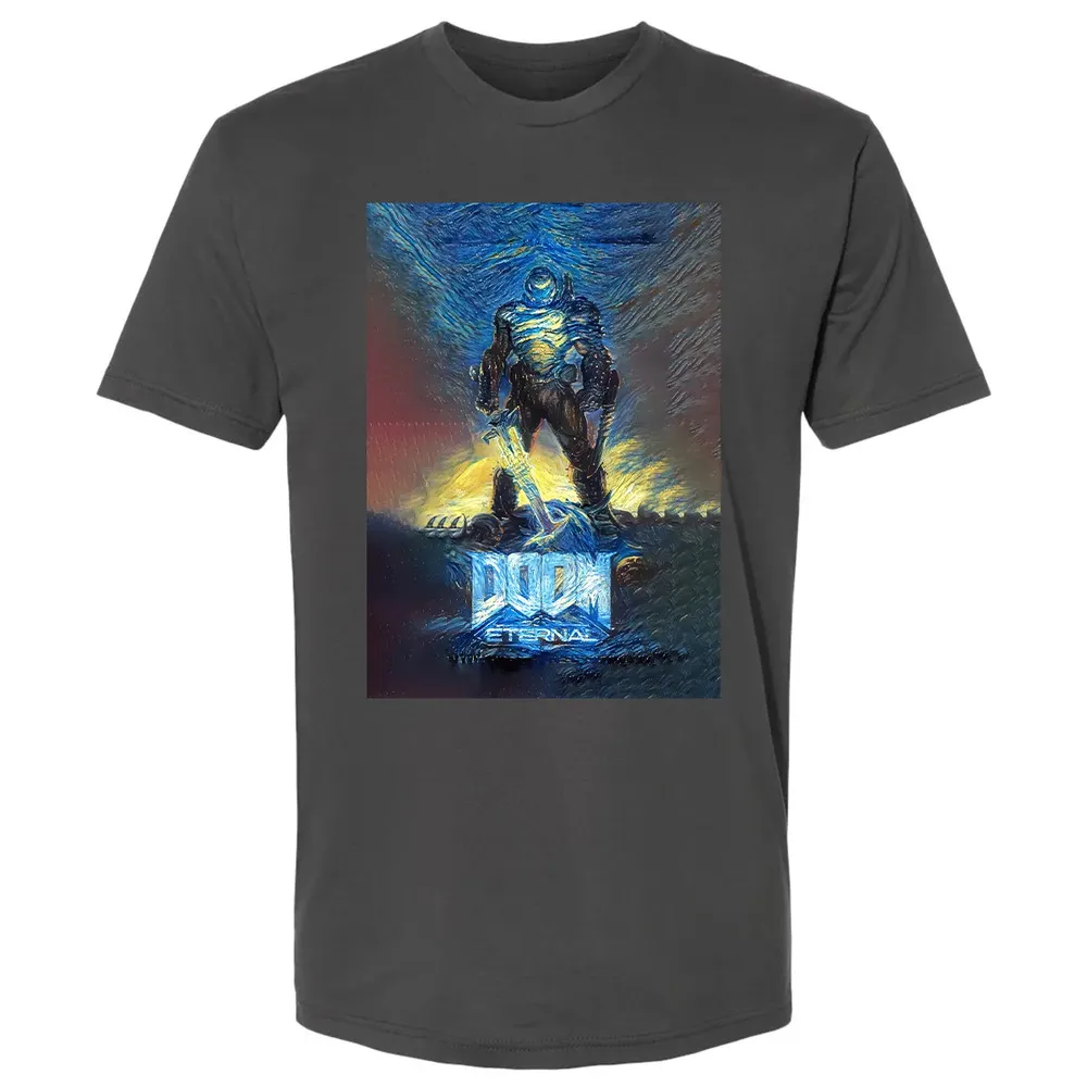 Doom Starry Night Premium Unisex T-shirt - 8