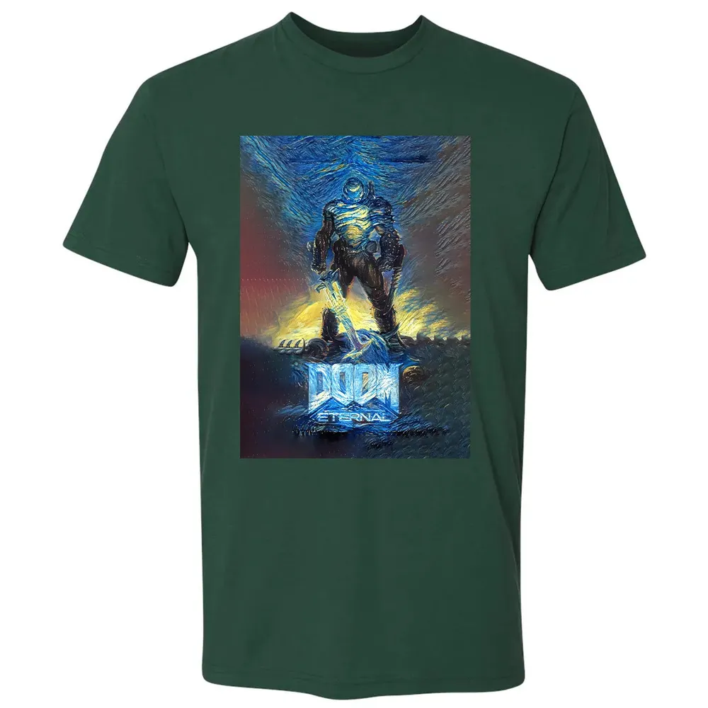 Doom Starry Night Premium Unisex T-shirt - 12
