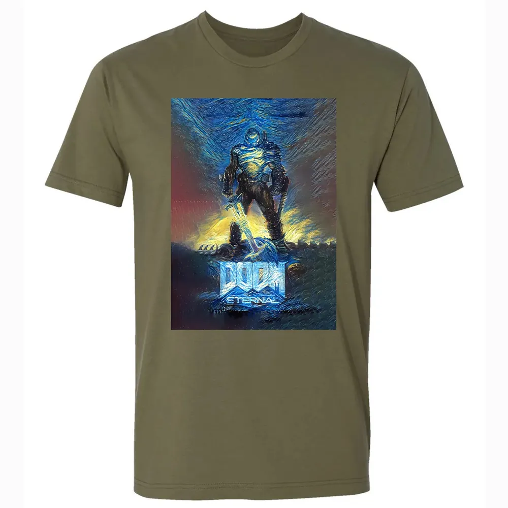 Doom Starry Night Premium Unisex T-shirt - 5