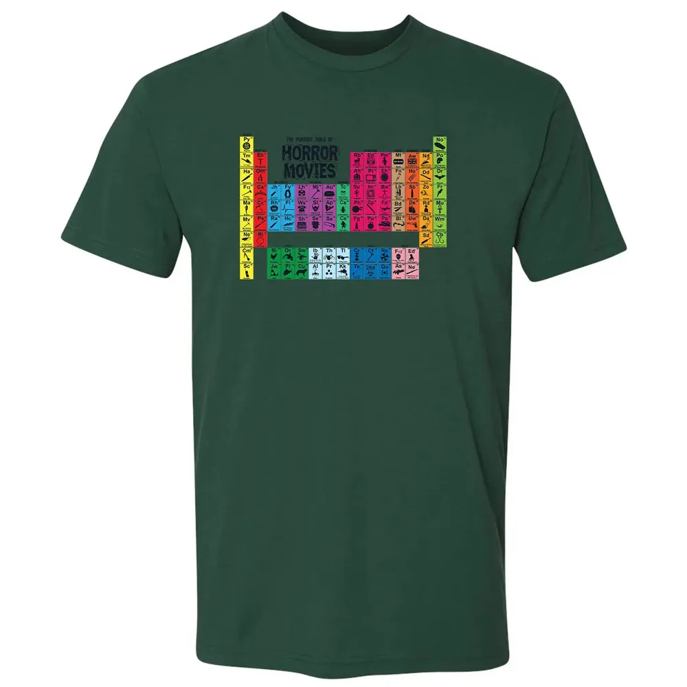 The Periodic Table Of Horror Movies Premium Unisex T-shirt - 12