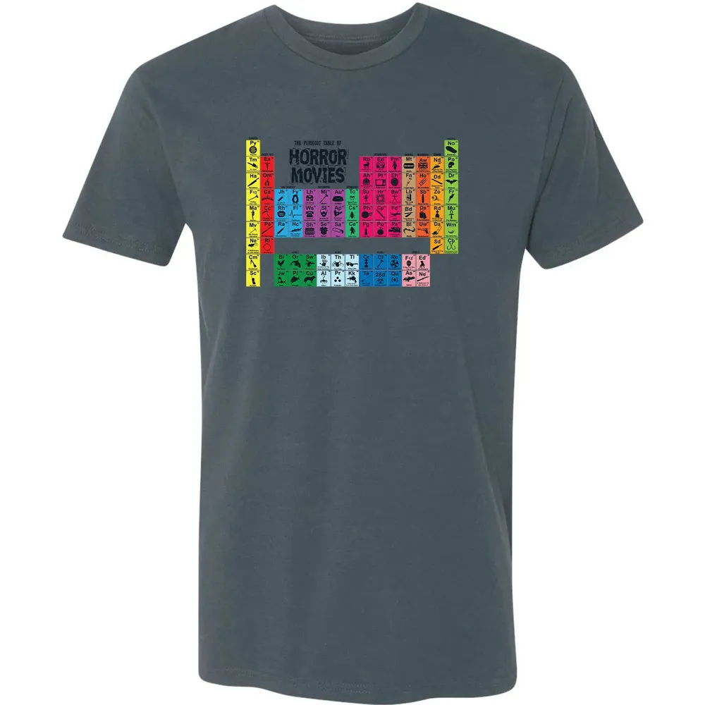 The Periodic Table Of Horror Movies Premium Unisex T-shirt - 14