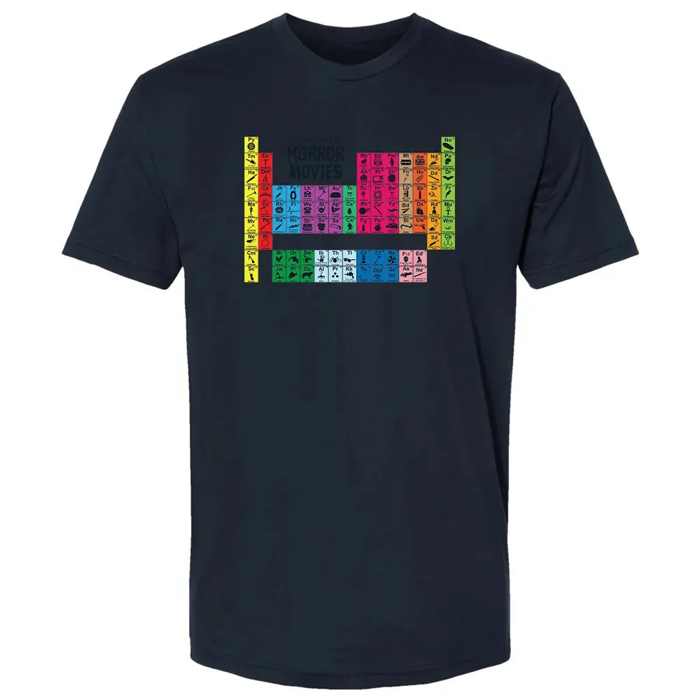 The Periodic Table Of Horror Movies Premium Unisex T-shirt - 13