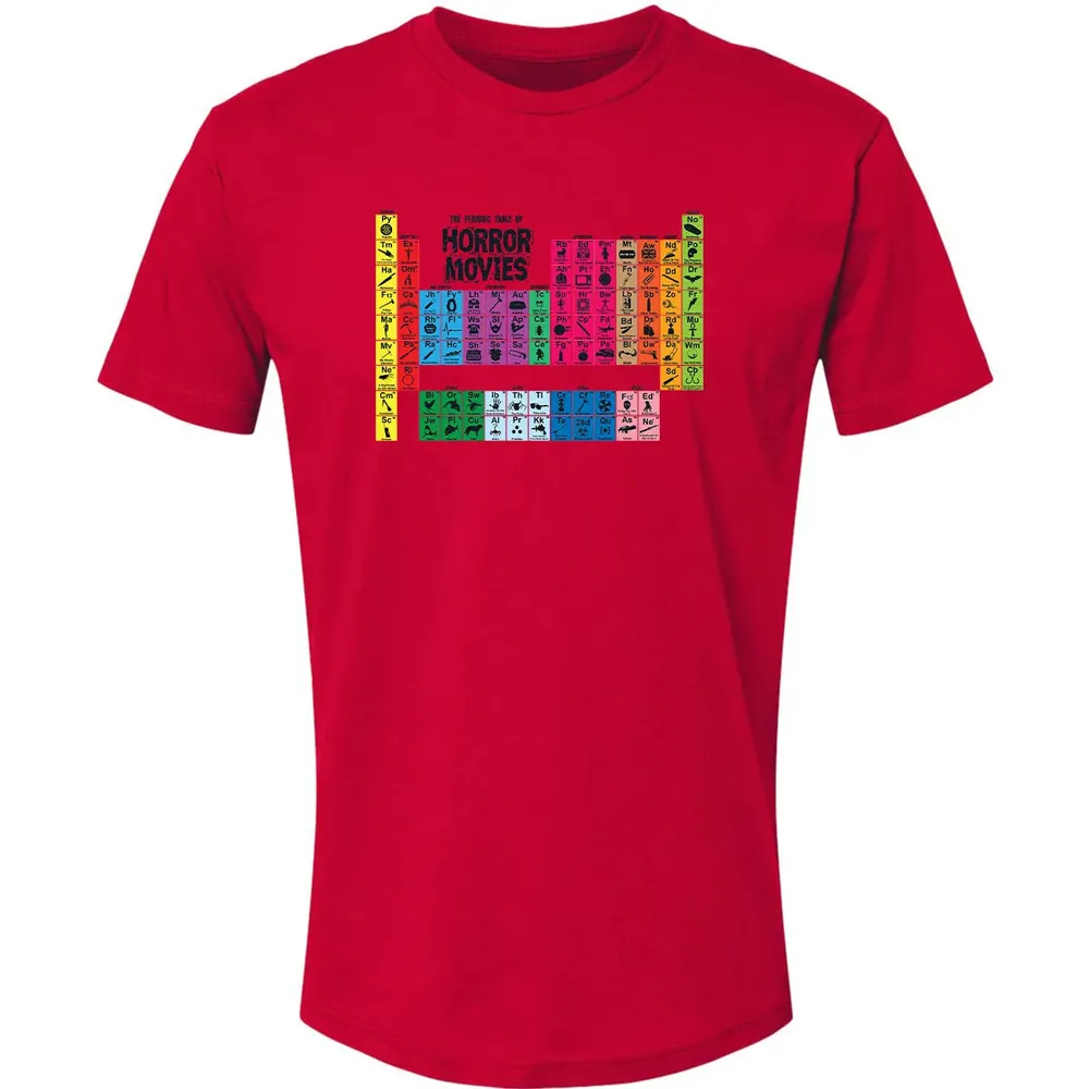 The Periodic Table Of Horror Movies Premium Unisex T-shirt - 6