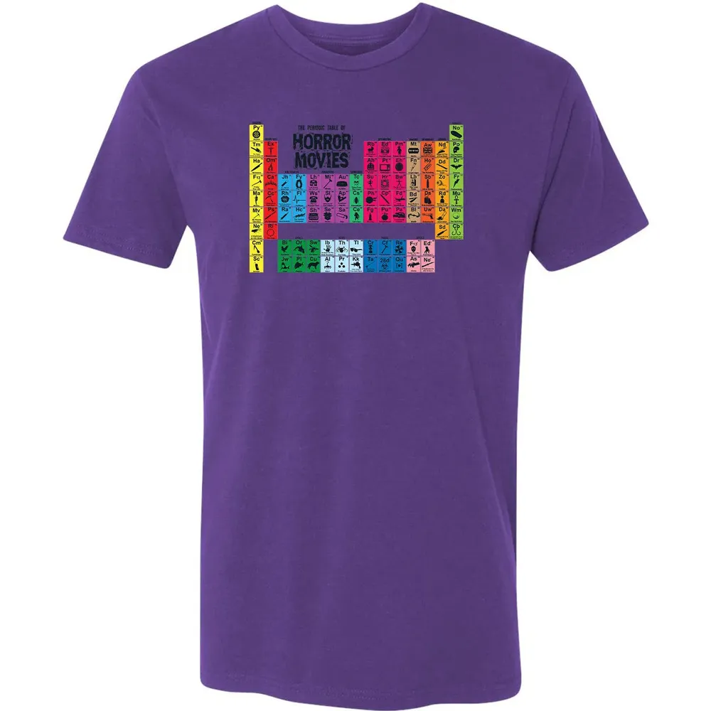 The Periodic Table Of Horror Movies Premium Unisex T-shirt - 7