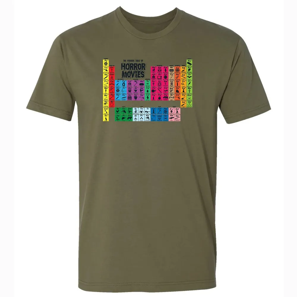 The Periodic Table Of Horror Movies Premium Unisex T-shirt - 5