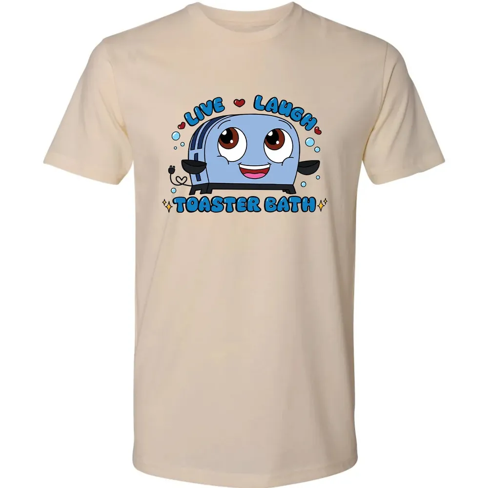 Live Laugh Toaster Bath Premium Unisex T-shirt - 2