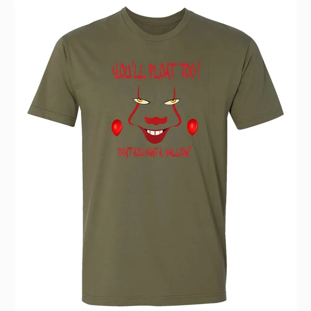 Scary Clown Face Horror Halloween Costume  Float Too Premium Unisex T-shirt - 5
