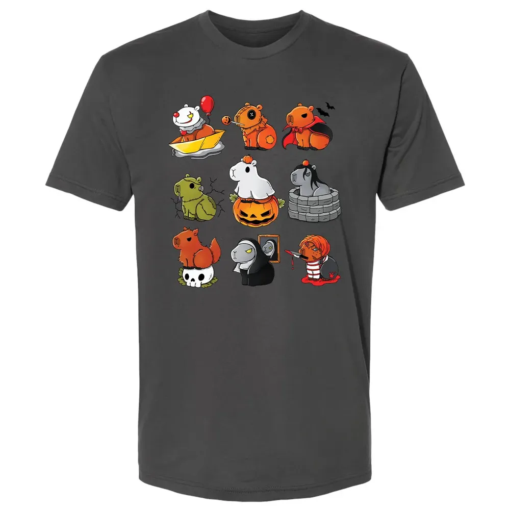 Horror Capybara Premium Unisex T-shirt - 8