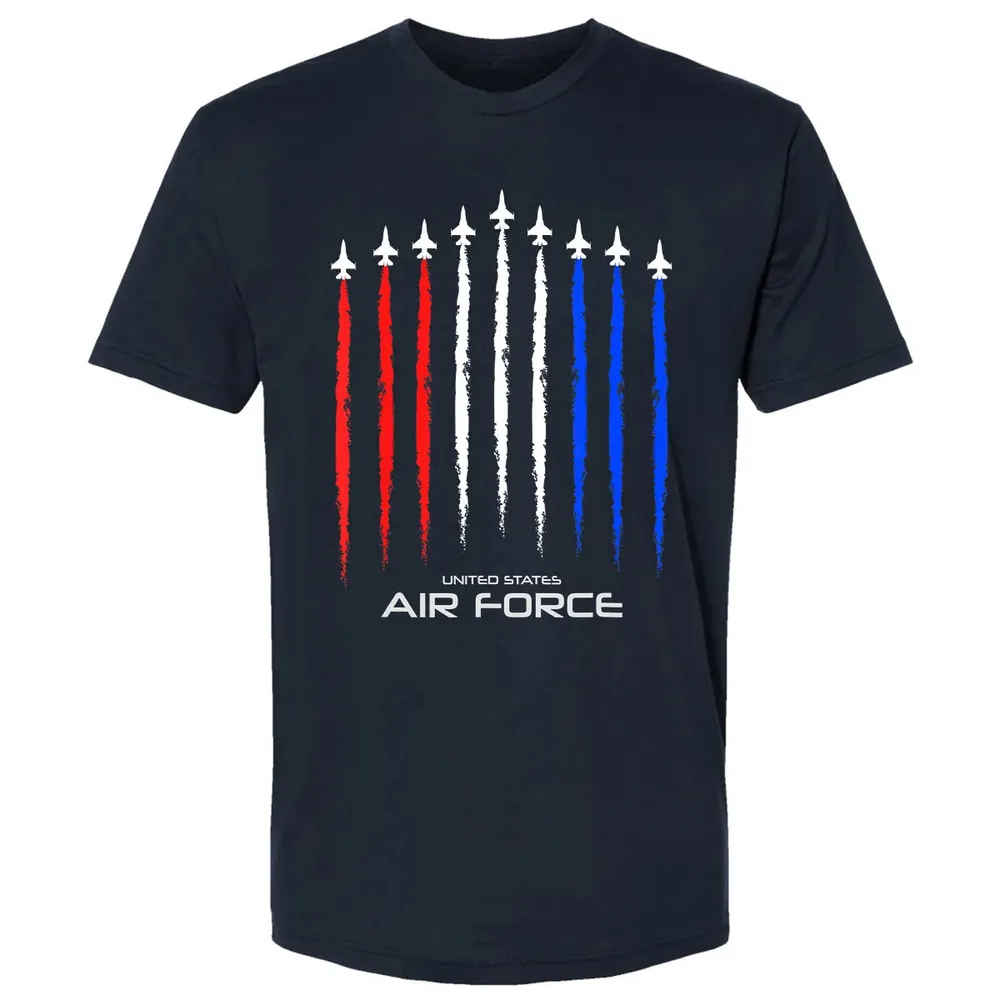 Air Force US Veterans 4th of July    American Flag Premium Unisex T-shirt - 2