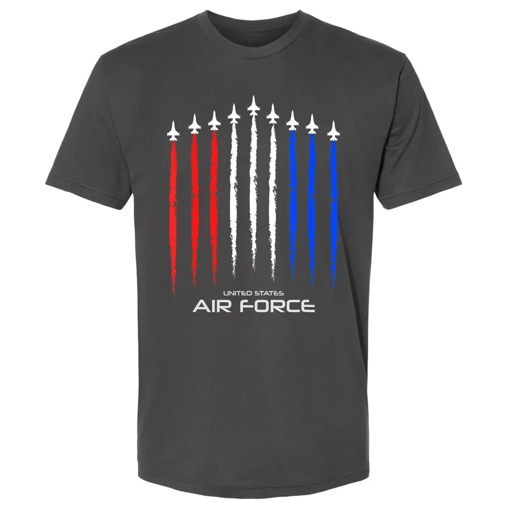 Air Force US Veterans 4th of July    American Flag Premium Unisex T-shirt - 8
