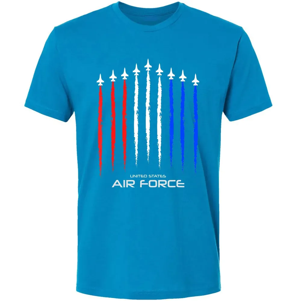 Air Force US Veterans 4th of July    American Flag Premium Unisex T-shirt - 15