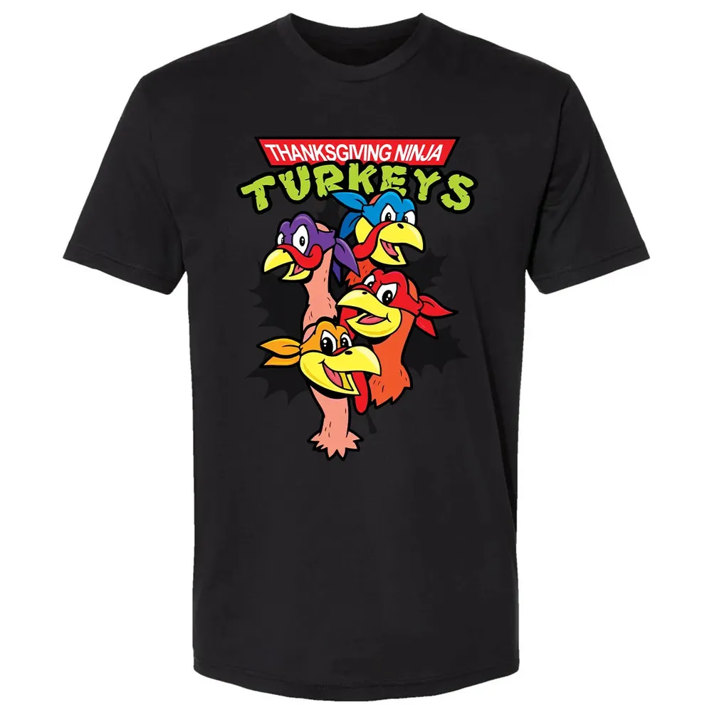 Thanksgiving Ninja Turkey Premium Unisex T-shirt - 15