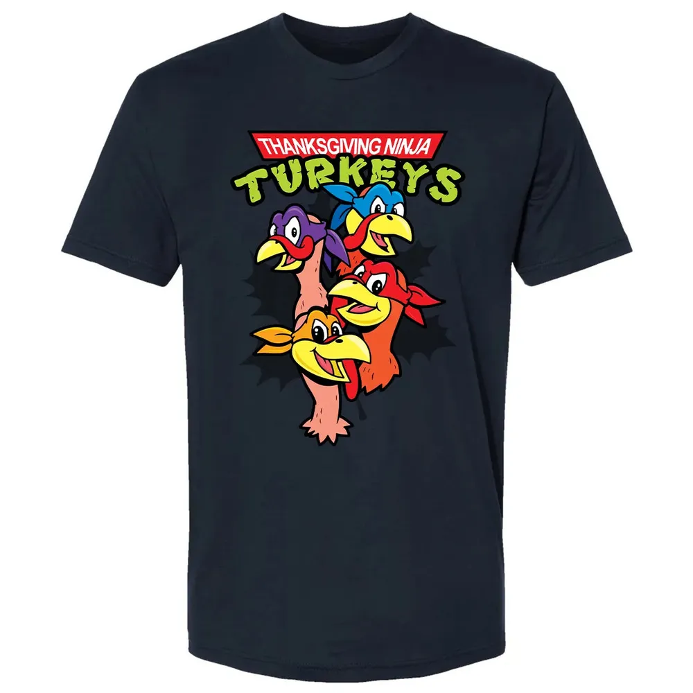 Thanksgiving Ninja Turkey Premium Unisex T-shirt - 13