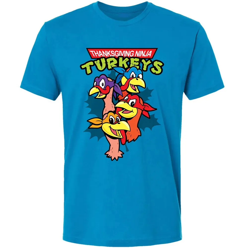 Thanksgiving Ninja Turkey Premium Unisex T-shirt - 4
