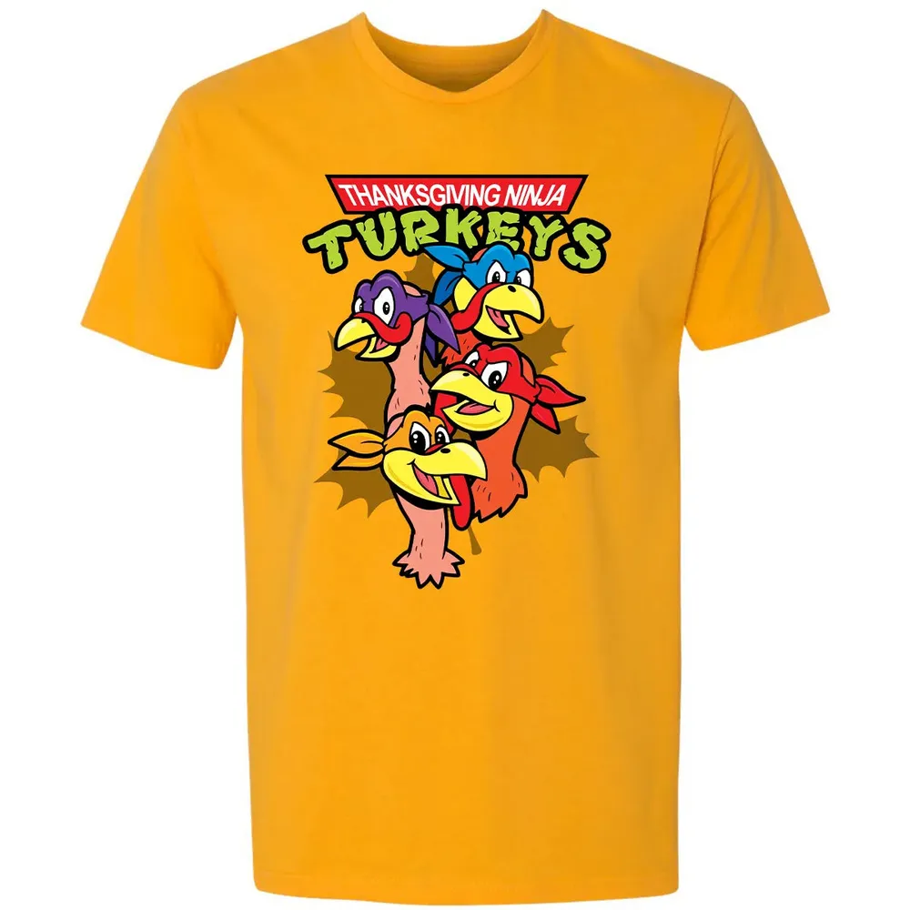 Thanksgiving Ninja Turkey Premium Unisex T-shirt - 11