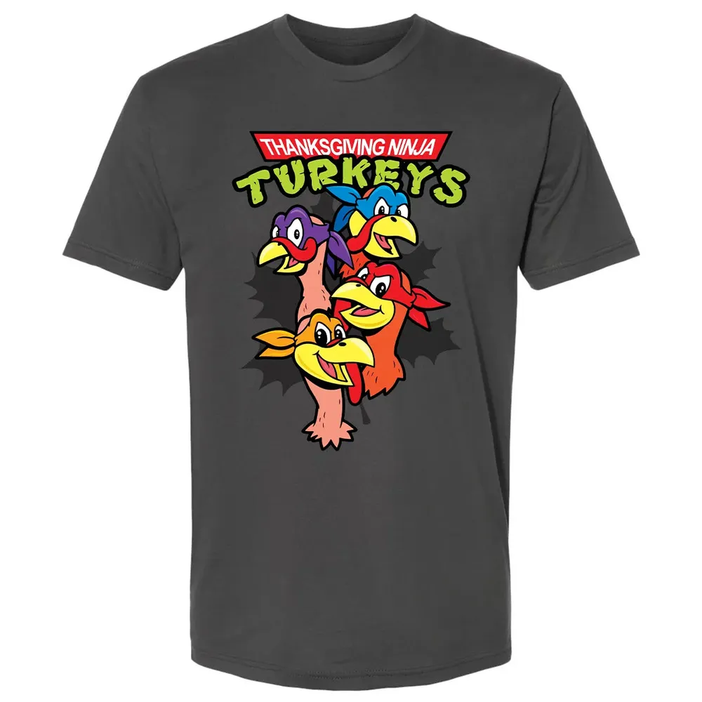 Thanksgiving Ninja Turkey Premium Unisex T-shirt - 8