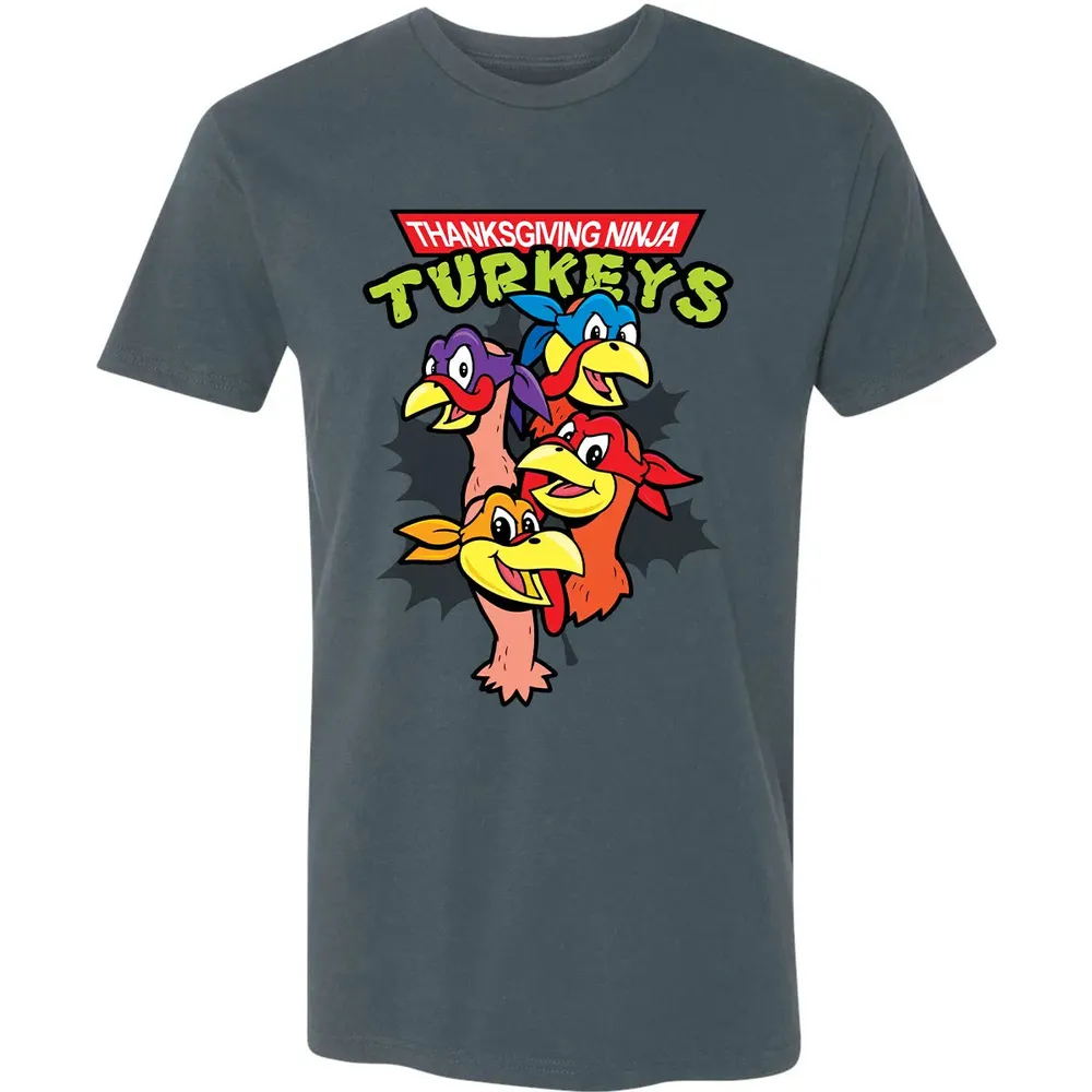 Thanksgiving Ninja Turkey Premium Unisex T-shirt - 14