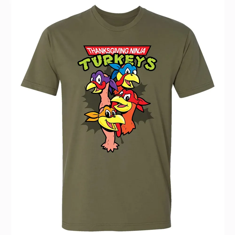 Thanksgiving Ninja Turkey Premium Unisex T-shirt - 5