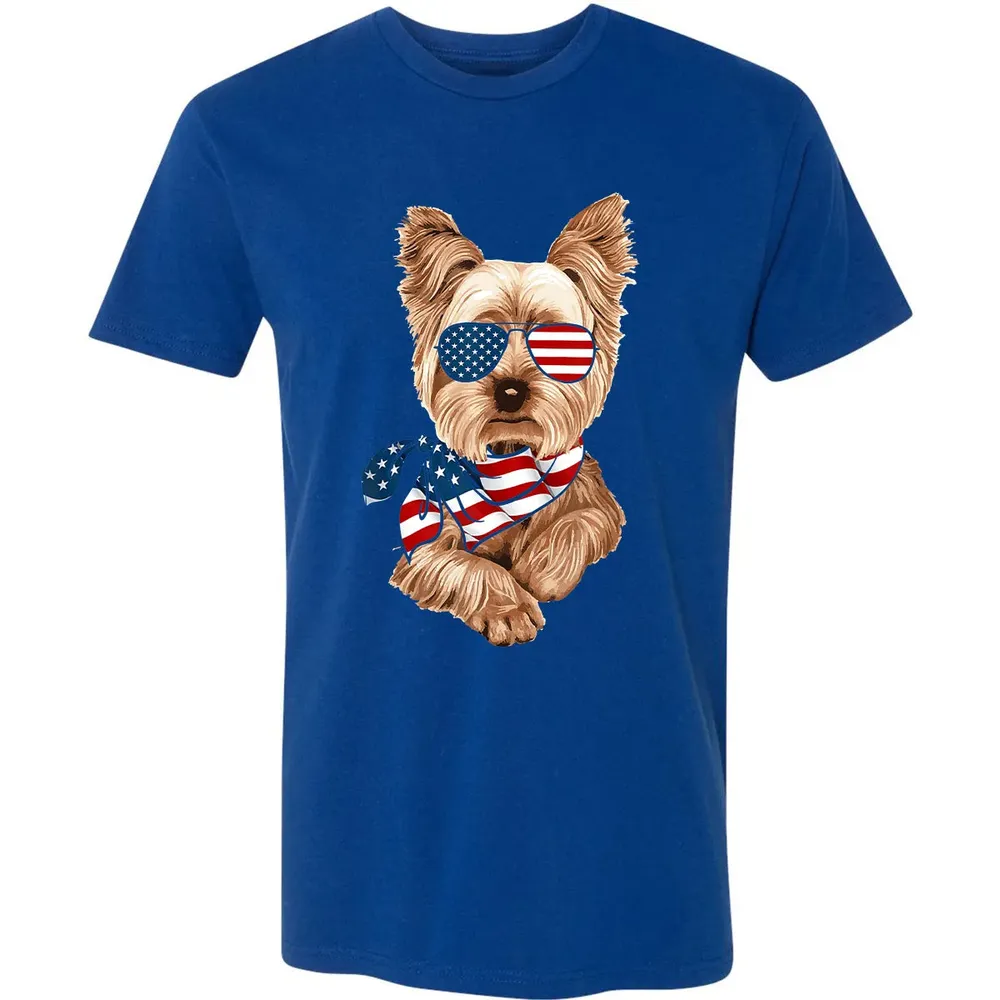 American Flag Yorkie Patriotic 4th Of July T Premium Unisex T-shirt - 10