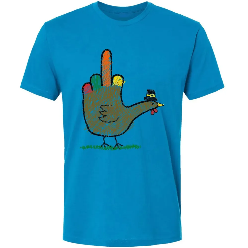Mid Finger Thanksgiving Premium Unisex T-shirt - 4