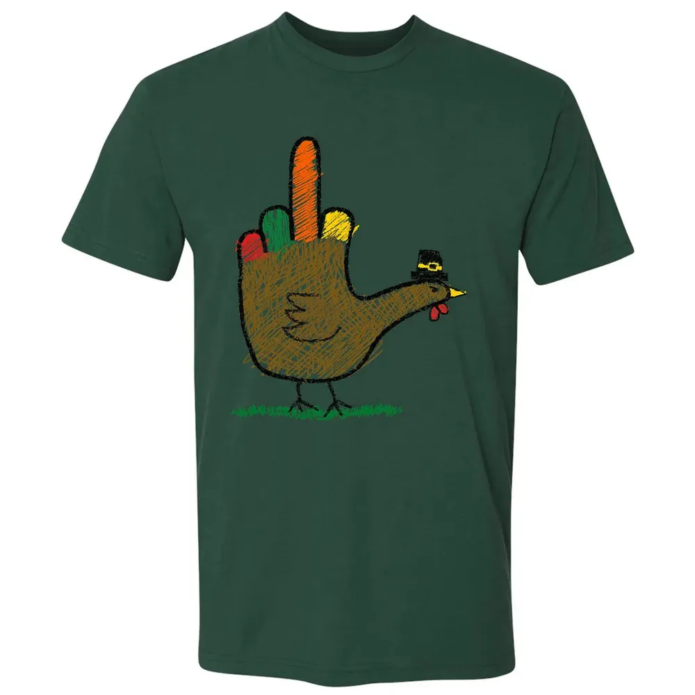 Mid Finger Thanksgiving Premium Unisex T-shirt - 12