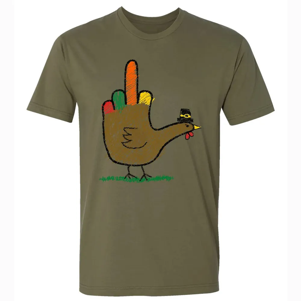 Mid Finger Thanksgiving Premium Unisex T-shirt - 5