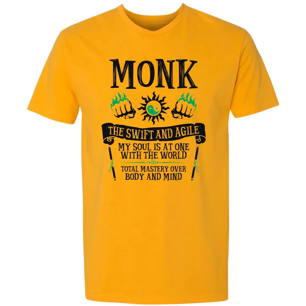 MONK, THE SWIFT AND AGILE (Black) Premium Unisex T-shirt - 11