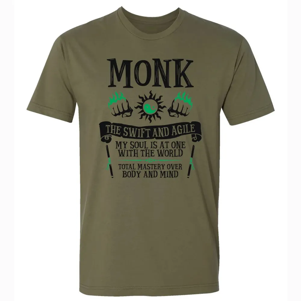 MONK, THE SWIFT AND AGILE (Black) Premium Unisex T-shirt - 5