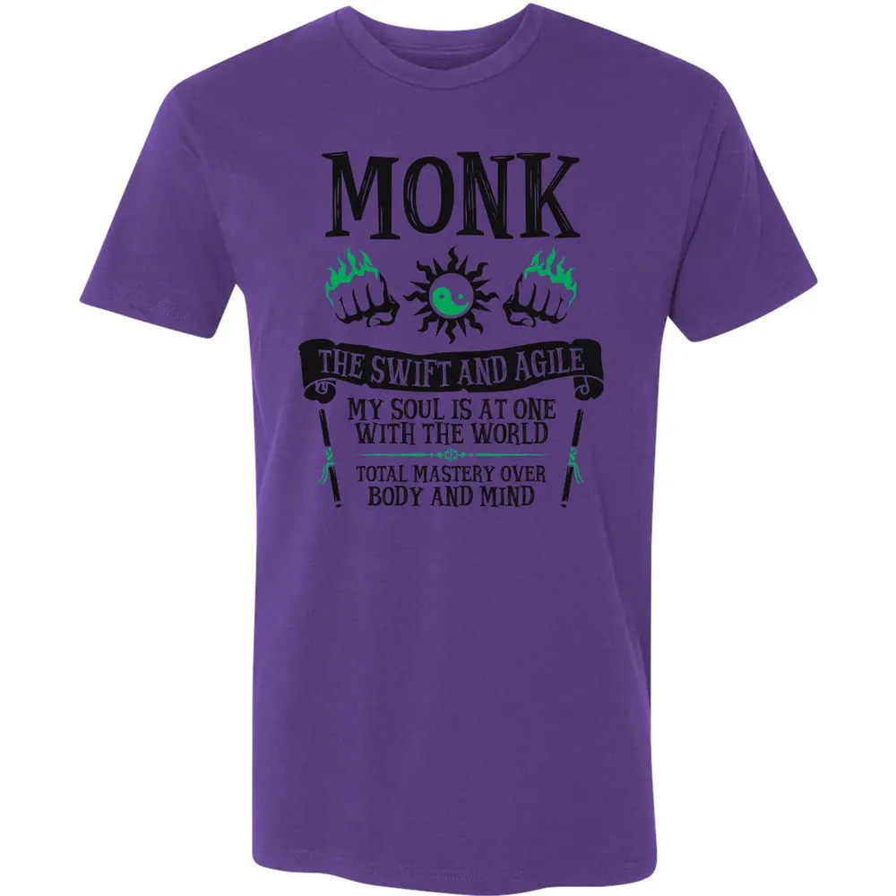 MONK, THE SWIFT AND AGILE (Black) Premium Unisex T-shirt - 7