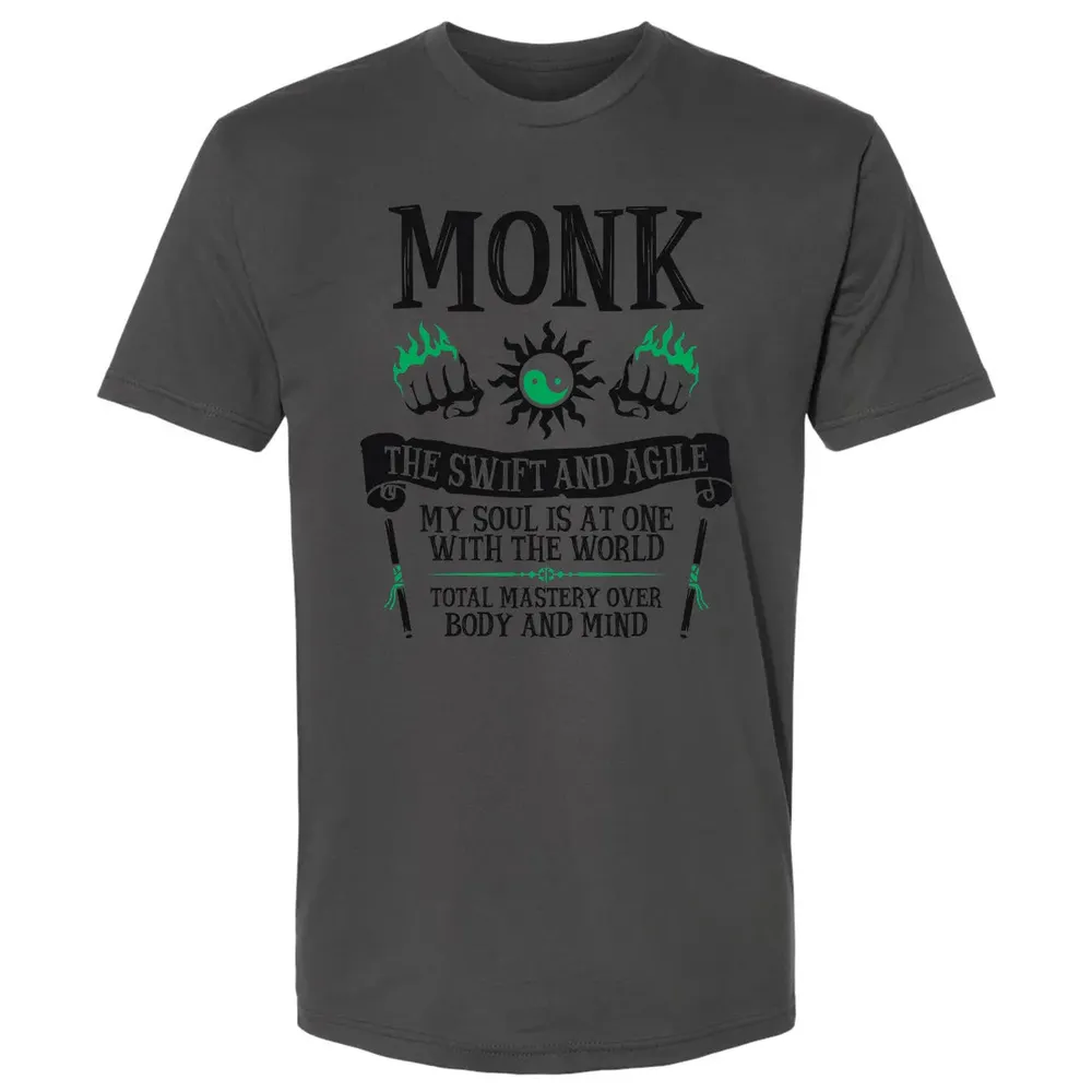 MONK, THE SWIFT AND AGILE (Black) Premium Unisex T-shirt - 8