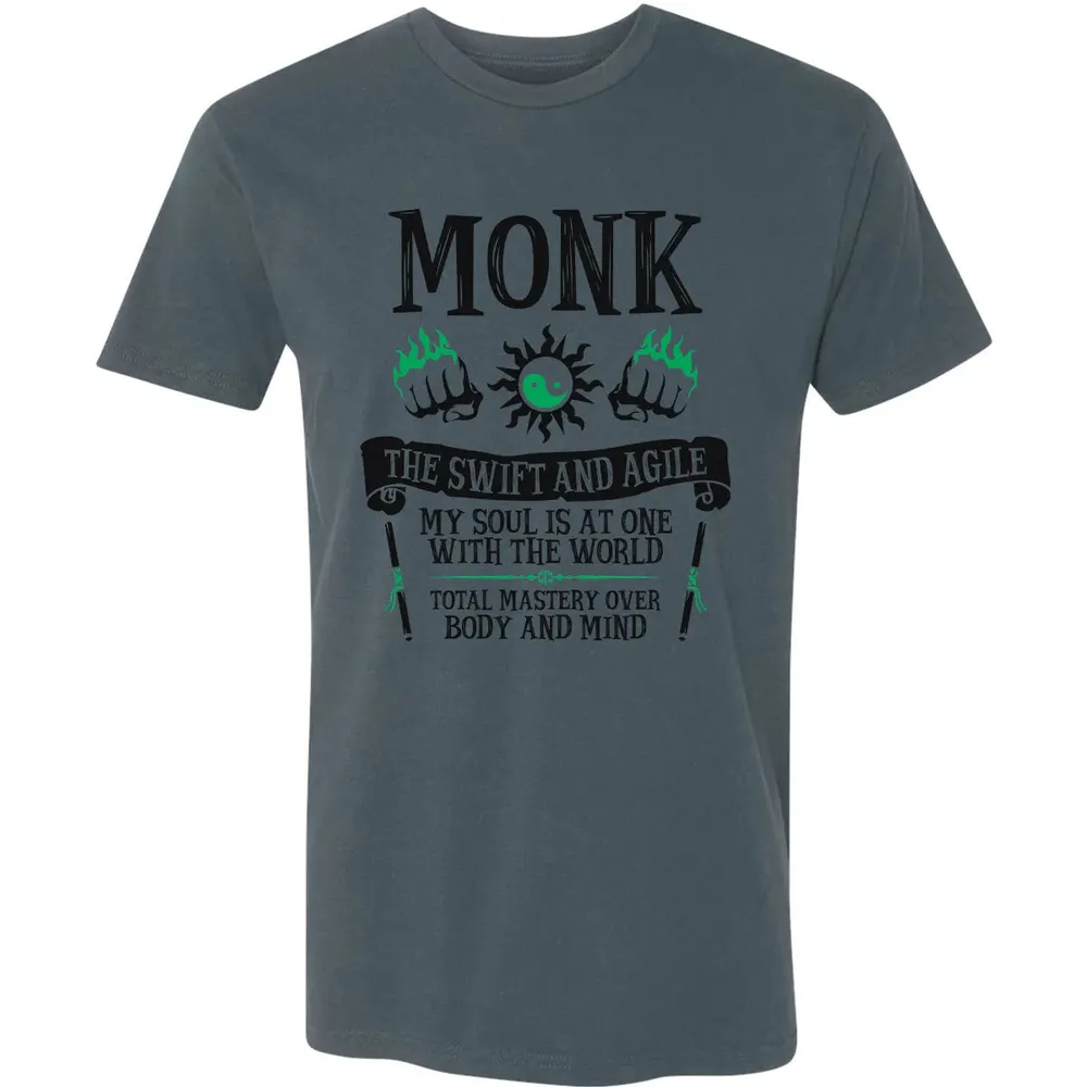 MONK, THE SWIFT AND AGILE (Black) Premium Unisex T-shirt - 14