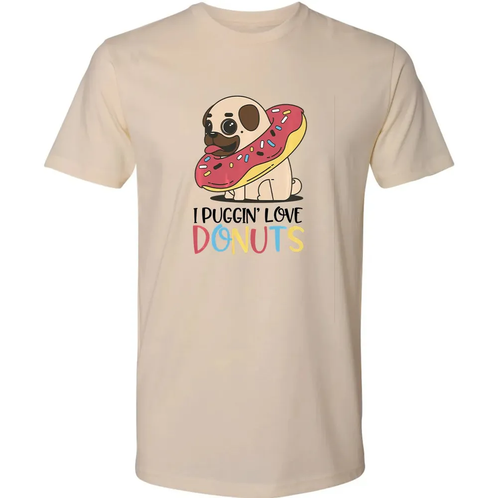 I Puggin Love Donuts Gift Pug Donut  Sweat Premium Unisex T-shirt - 2