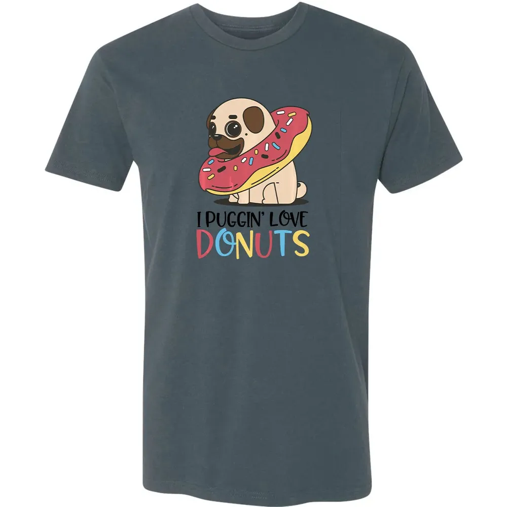 I Puggin Love Donuts Gift Pug Donut  Sweat Premium Unisex T-shirt - 14