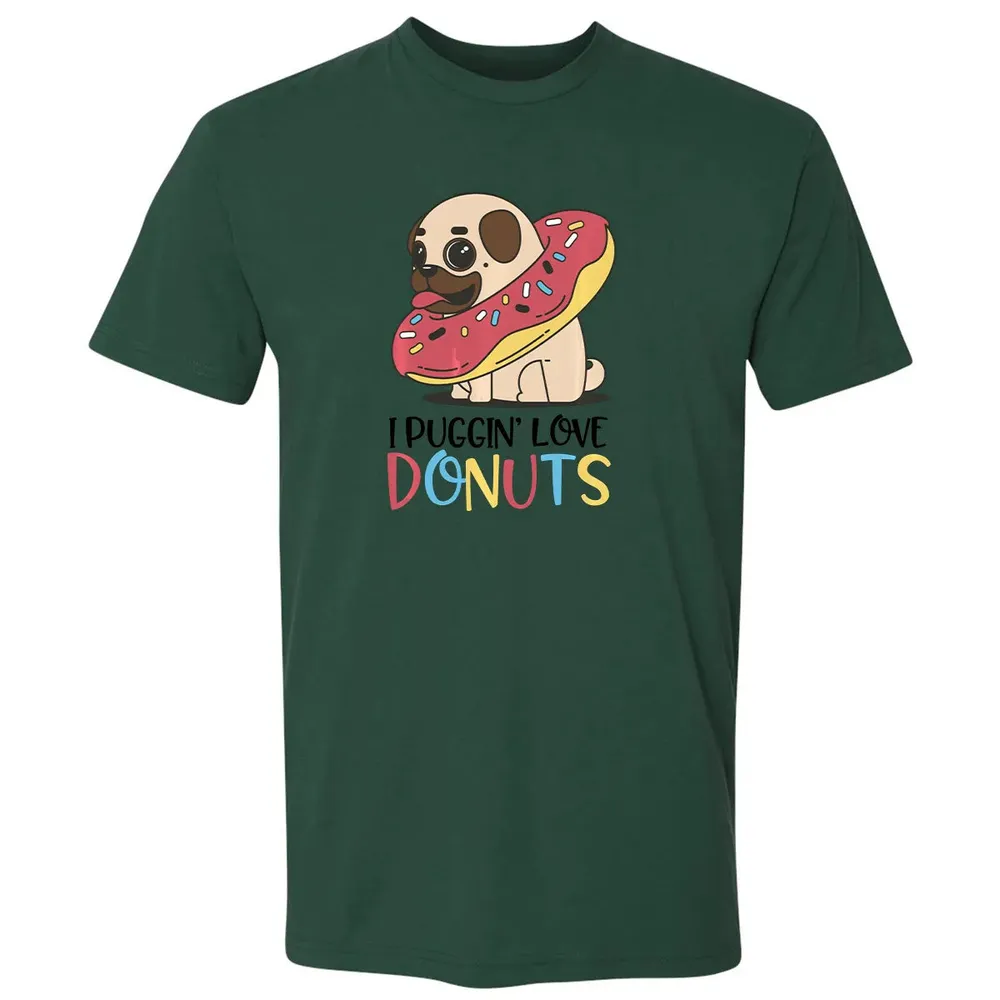 I Puggin Love Donuts Gift Pug Donut  Sweat Premium Unisex T-shirt - 12