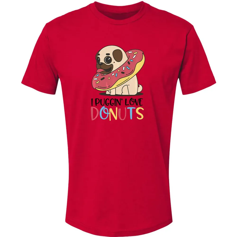 I Puggin Love Donuts Gift Pug Donut  Sweat Premium Unisex T-shirt - 6