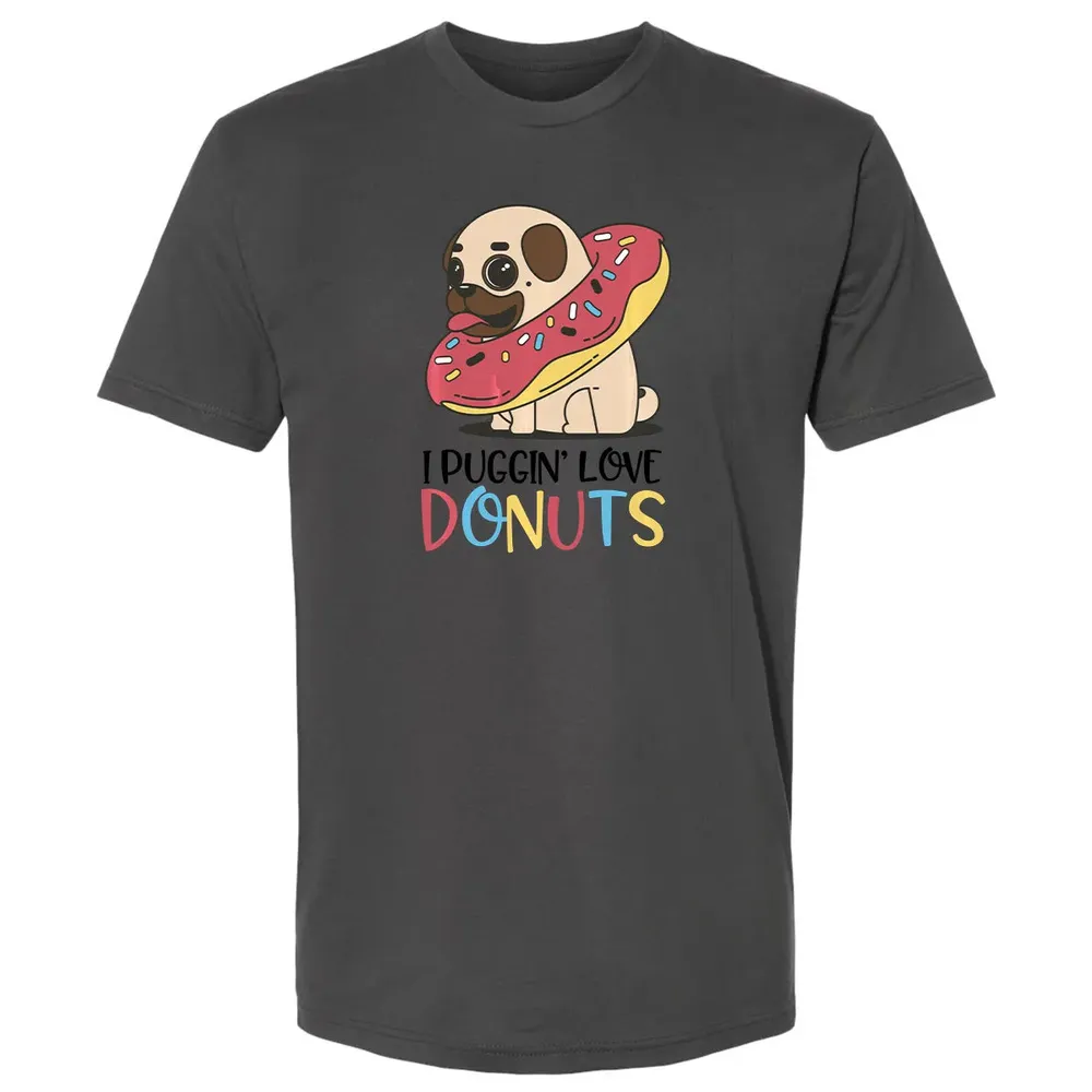 I Puggin Love Donuts Gift Pug Donut  Sweat Premium Unisex T-shirt - 8