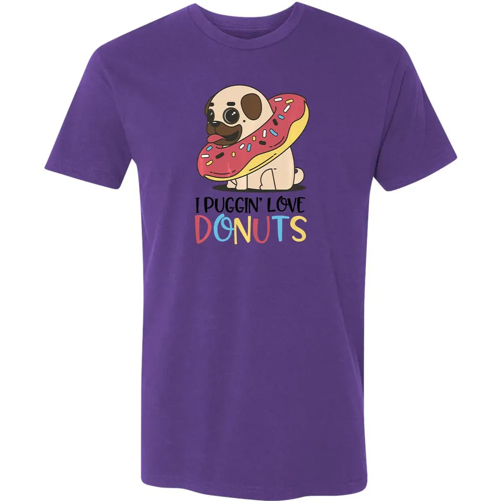 I Puggin Love Donuts Gift Pug Donut  Sweat Premium Unisex T-shirt - 7