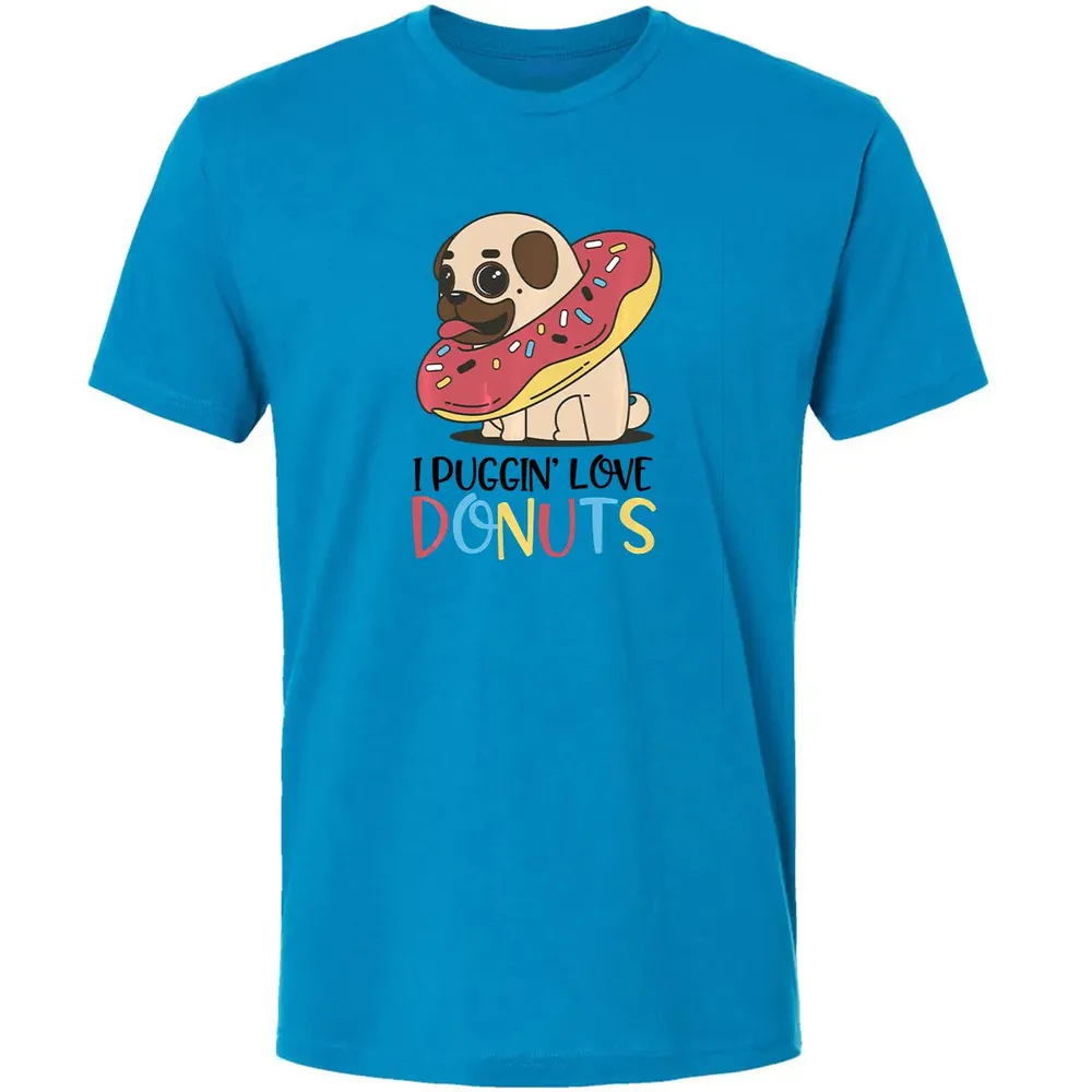 I Puggin Love Donuts Gift Pug Donut  Sweat Premium Unisex T-shirt - 4