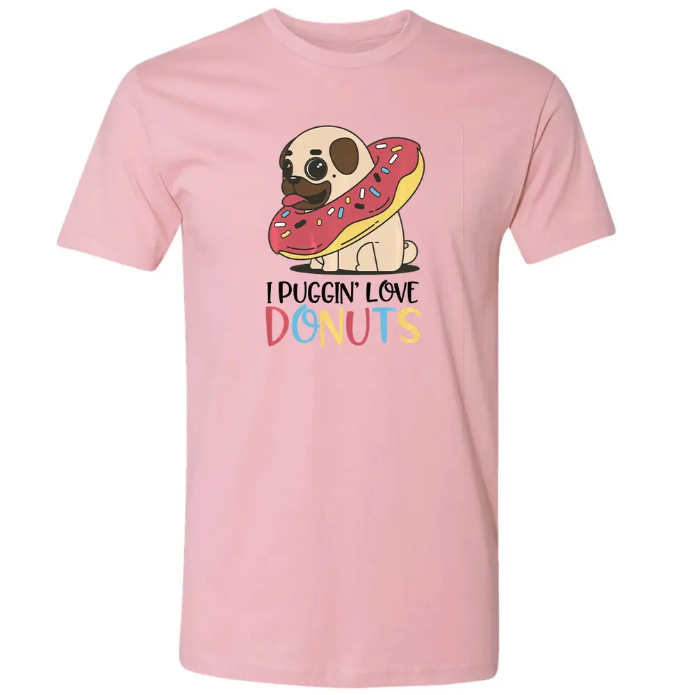 I Puggin Love Donuts Gift Pug Donut  Sweat Premium Unisex T-shirt - 3